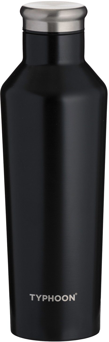 Typhoon Isolierflasche PURE COLOUR I, Edelstahl in Trendfarbe, doppelwandig-isoliert, 0,5 Liter schwarz