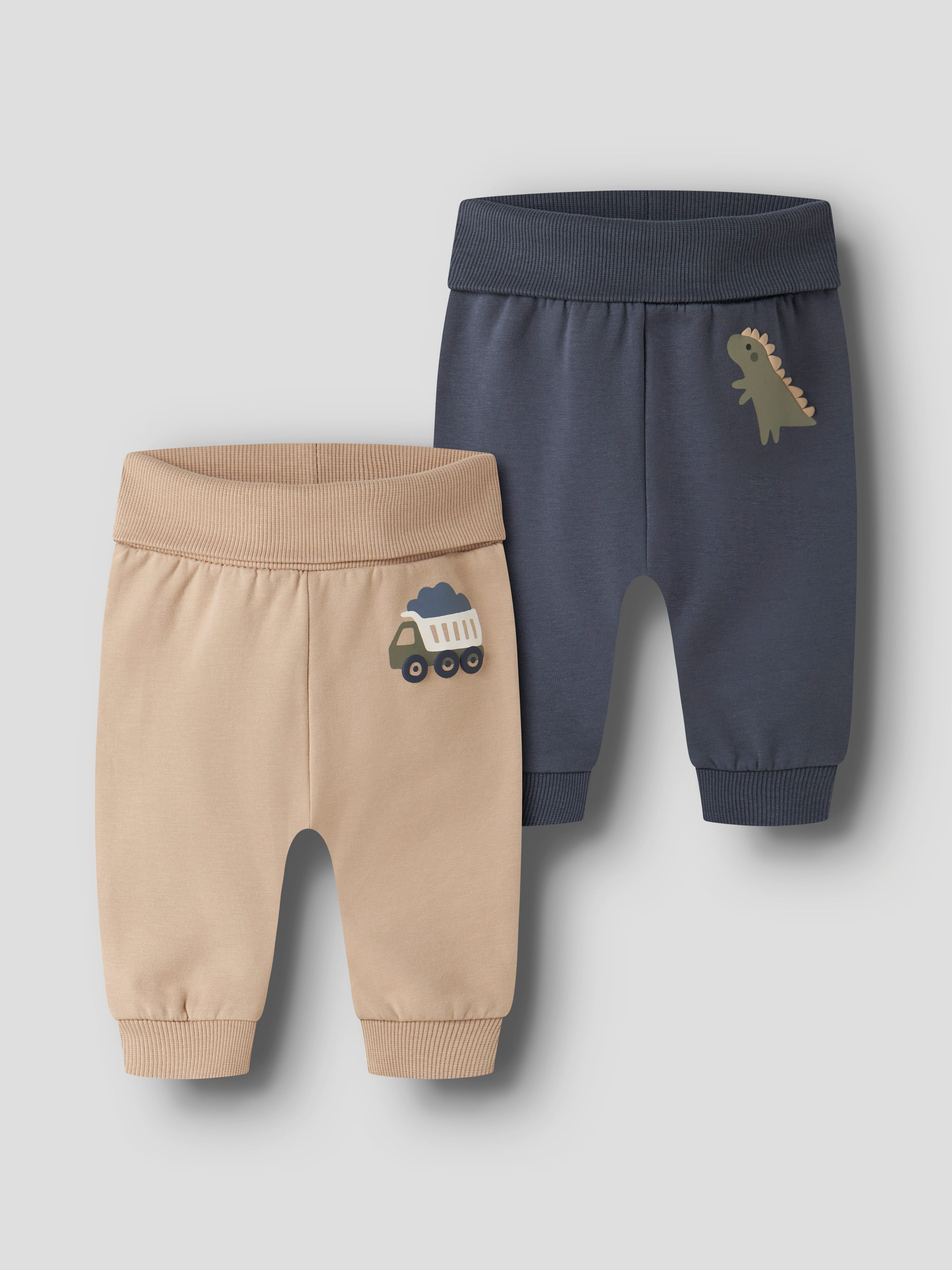 Name It Sweathose NBMVONNE 2P SWEAT PANT BOX BRU (Packung, 2-tlg) Baumwollmischung, regular fit