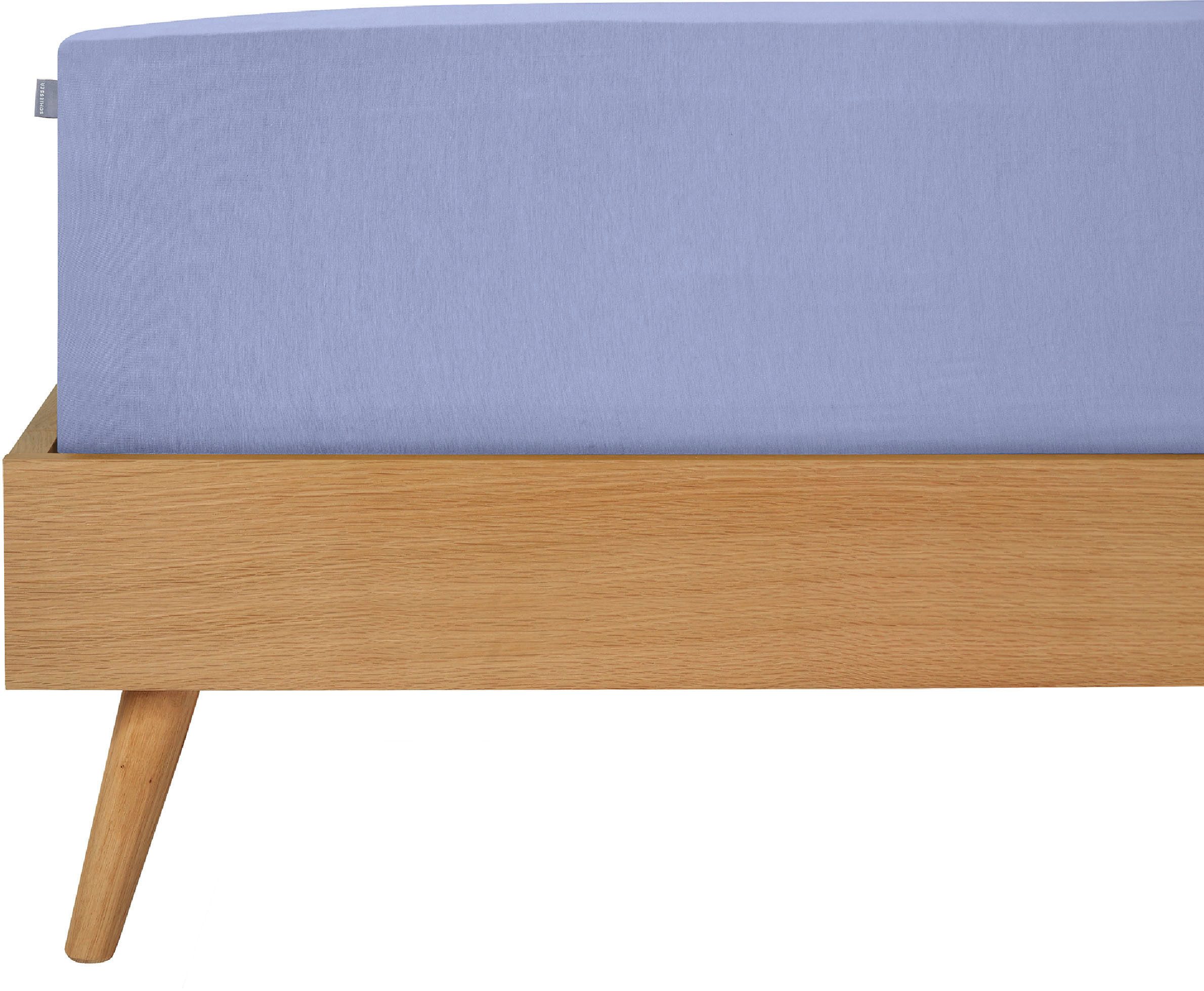 Schiesser Spannbettlaken Elli, Jersey-Elasthan, Gummizug: rundum, (1 Stück), für hohe Matratzen und Boxspringbetten, MADE IN GREEN by OEKO-TEX®