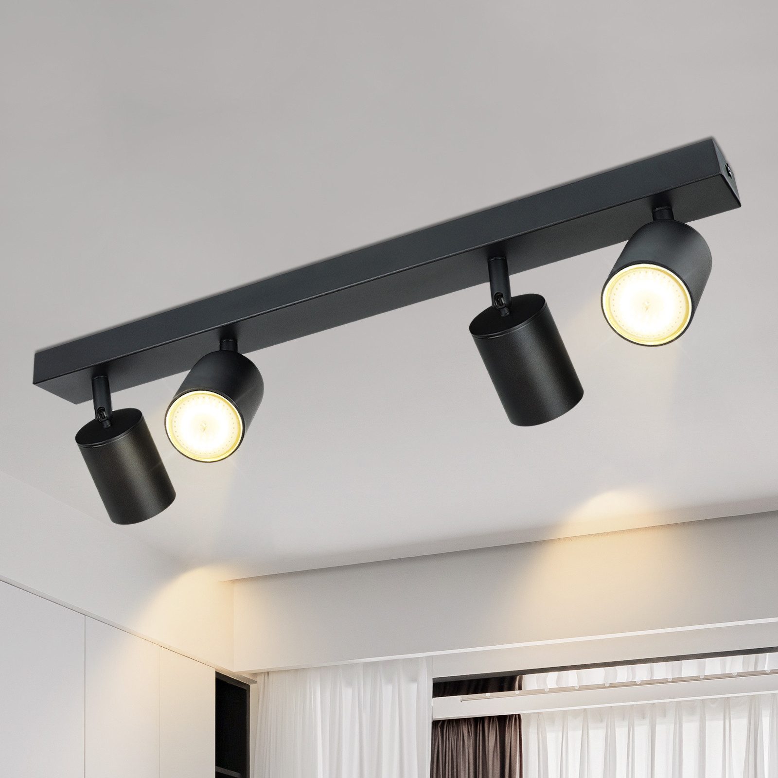 Nettlife Deckenstrahler 2/3/4/ Flammig Deckenlampe Weiss günstig online kaufen
