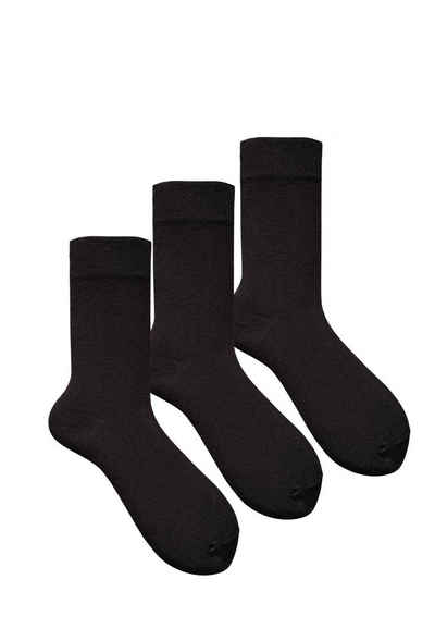 HESE SOX Basicsocken Socken 3 PAAR Wolle SOCKEN Schwarz