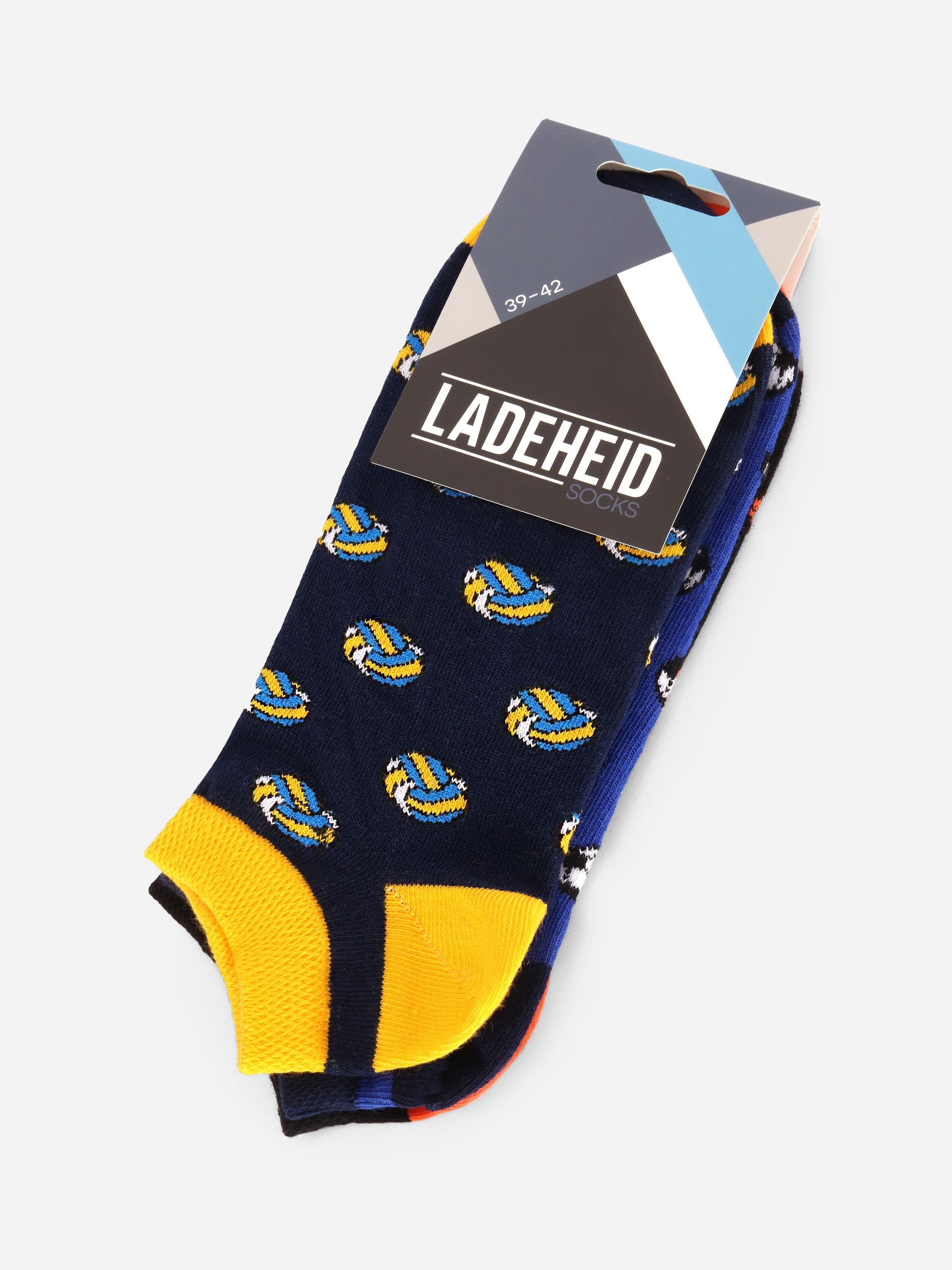 Ladeheid Socken Damen und Herren 3er Pack Sneaker Socken AT005