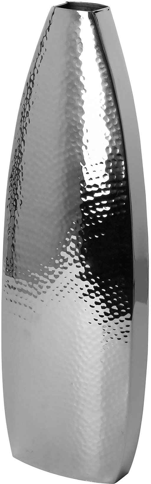 Fink Dekovase ALETTA (1 St), Vase aus Edelstahl, mit gehämmerter Oberfläche