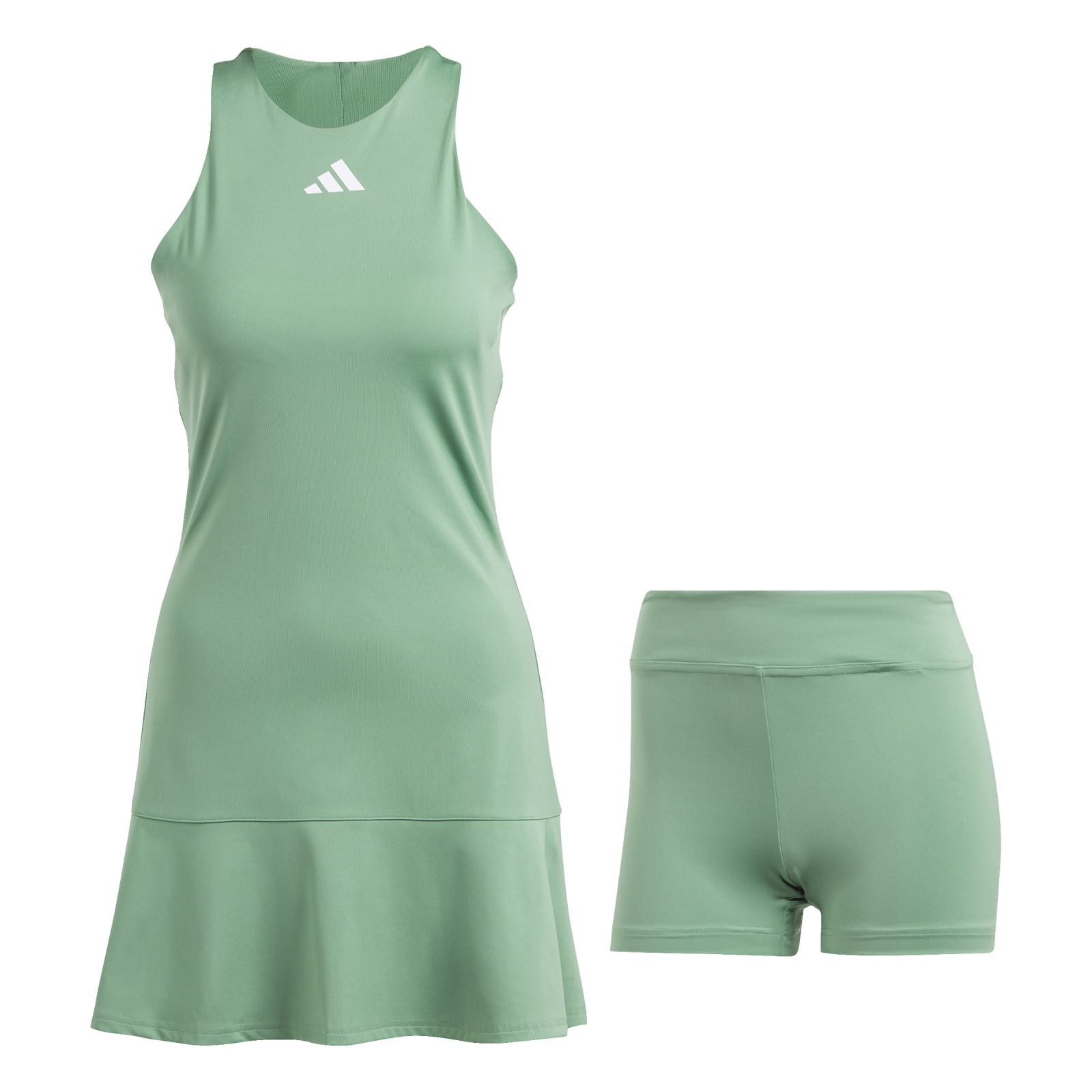 Tenniskleid Y-Dress Performance HEAT.RDY (integrierte Tight) grün Damen