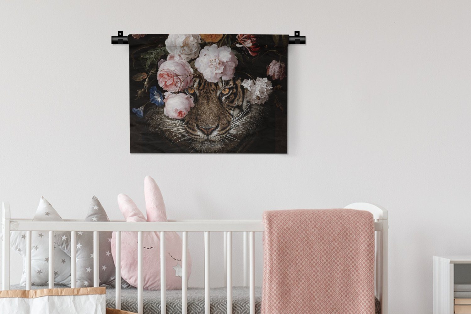 Stillleben Wandbehang, Davidsz Schlafzimmer, Wanddekoobjekt Kleid, de - Kinderzimmer Jan Wanddeko - Alte, Blumen Tiger Wohnzimmer, - - MuchoWow für Gemälde Heem -