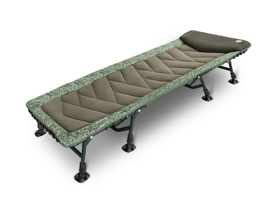 Delphin.sk Angelliege Delphin Deluxe Liege - Angeln - Camping - Seitentasche - Bequem (1-St) Bequeme Matratze, Stabiles Gestell