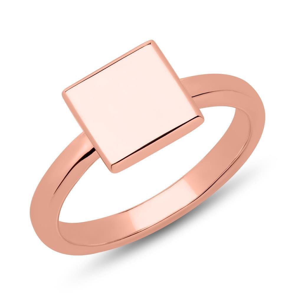Unique Silberring Ring Quadrat Sterlingsilber roségold günstig online kaufen
