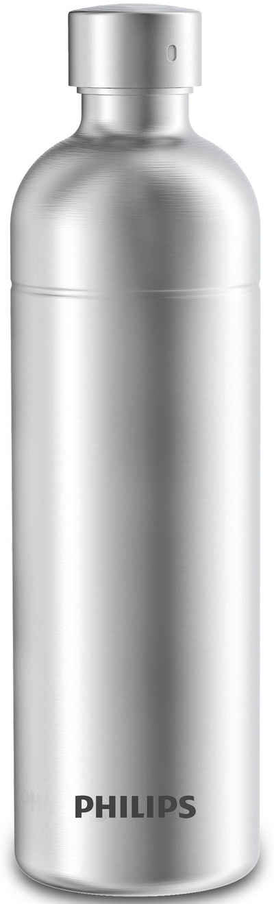 Philips Wassersprudler Flasche GoZero Metal, Edelstahl, spülmaschinenfest, 1 Liter