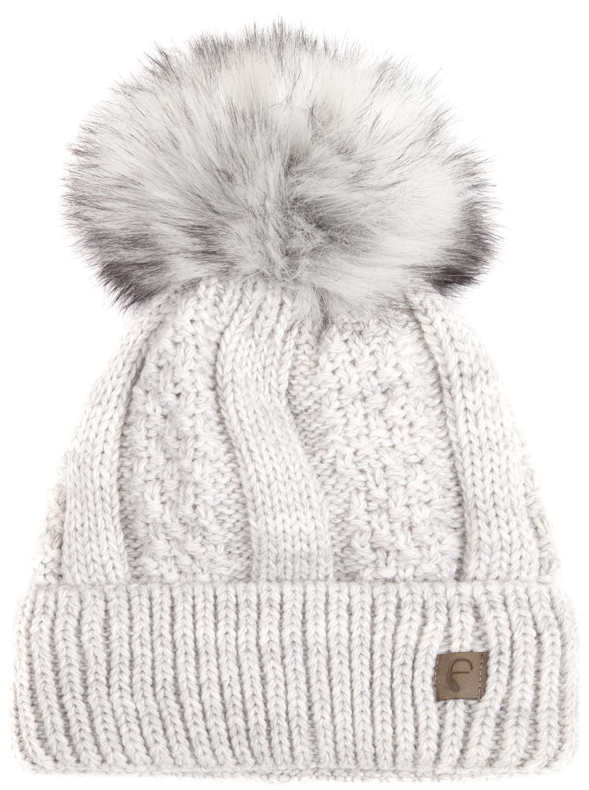 Faera Bommelmütze Wintermütze Damen Herren Mütze Beanie Haube gefüttert Bommelmütze 13