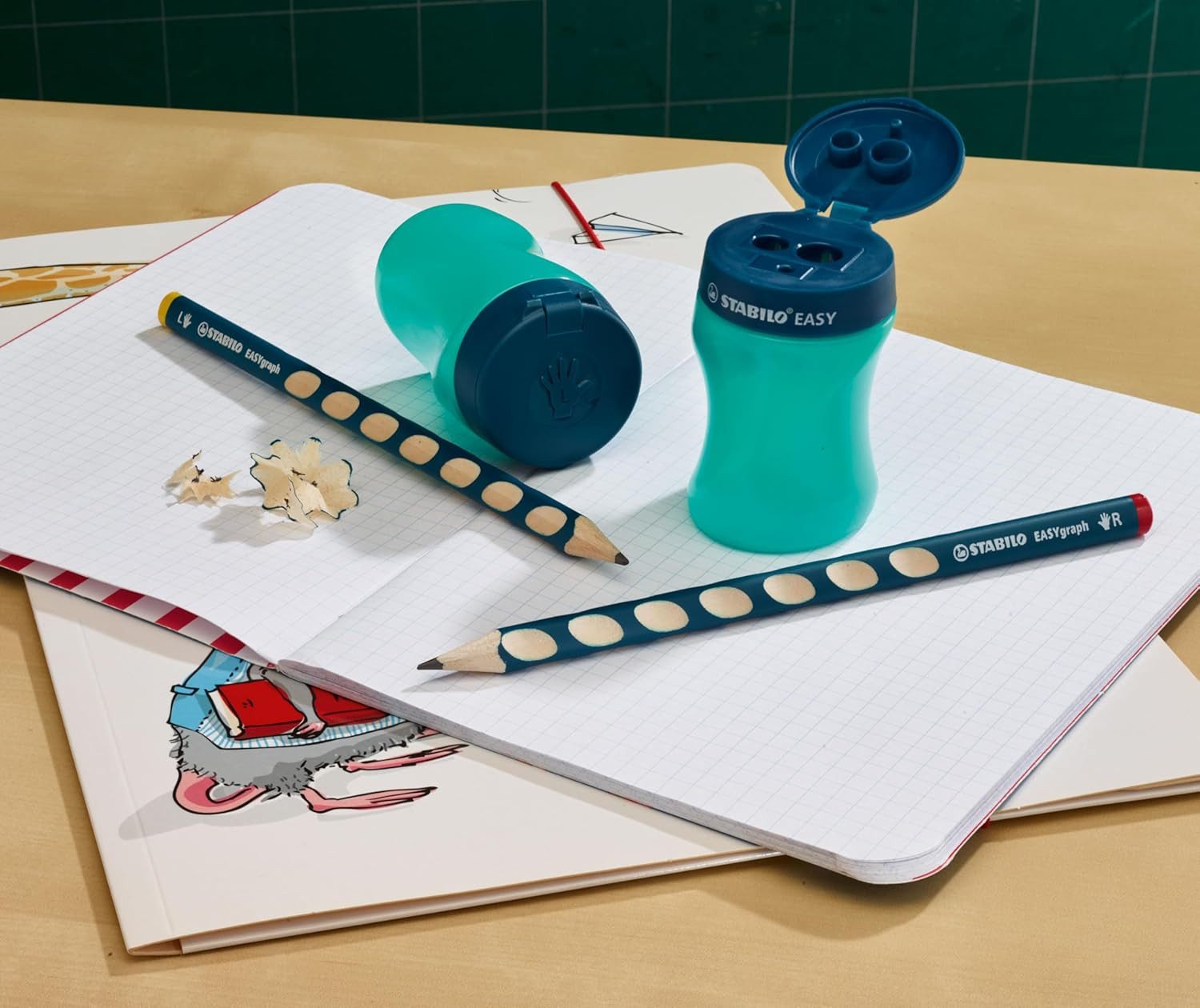 STABILO Marker STABILO EASYsharpener 3in1 Dosenspitzer Links Petrol