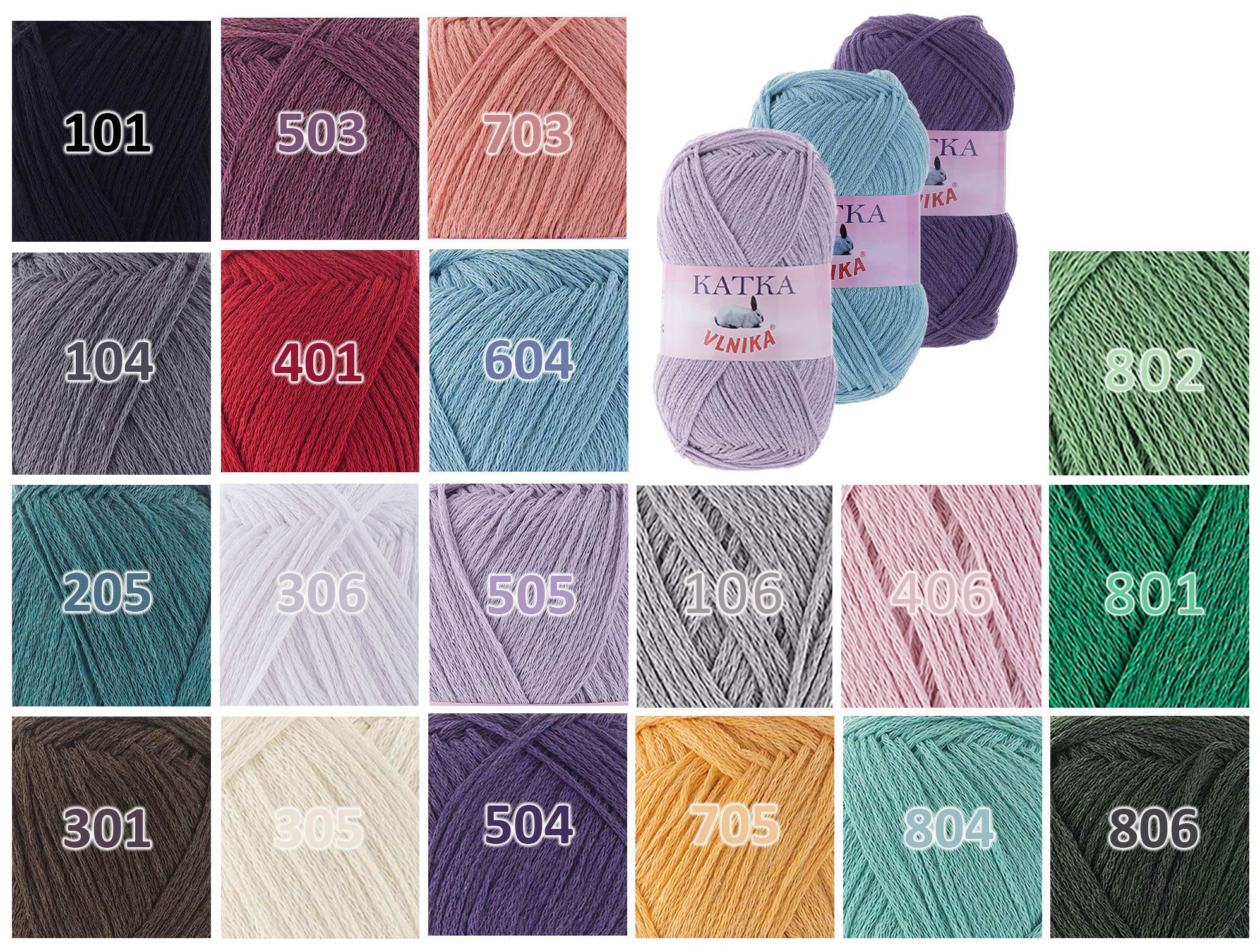 maDDma 5 x 100g Strickgarn Katka Unifarben Häkelwolle, 1500 m, 806 grüngrau