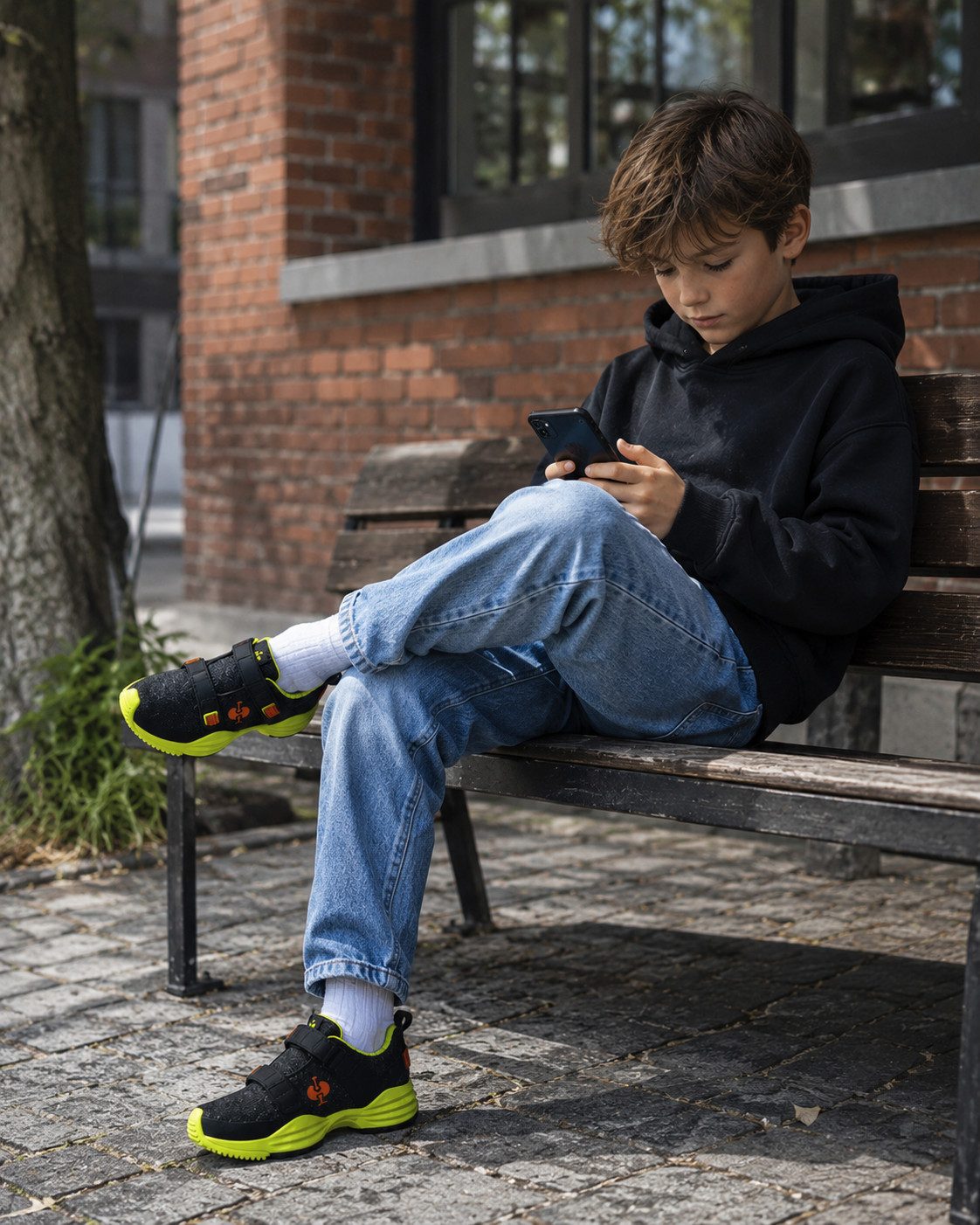 Engelbert Strauss Allroundschuhe e.s. Waza, Kinder – wasserdichte Kinderschuhe Outdoorschuh stufenlose verstellbare Klettverschluß-Laschen