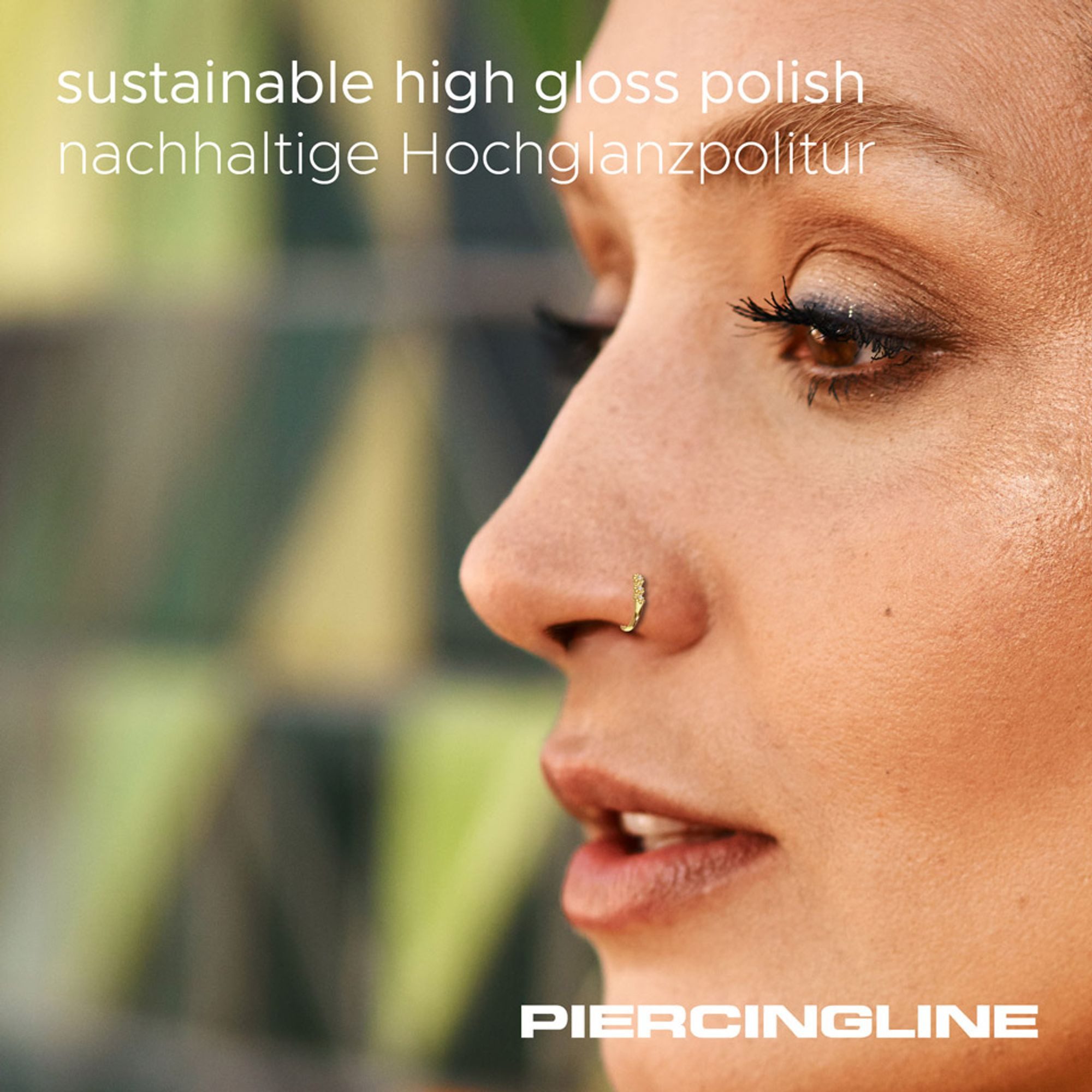 PIERCINGLINE Nasenpiercing Chirurgenstahl Nasenstecker 3 KRISTALLBLUMEN (Nasenstecker, 1-tlg)