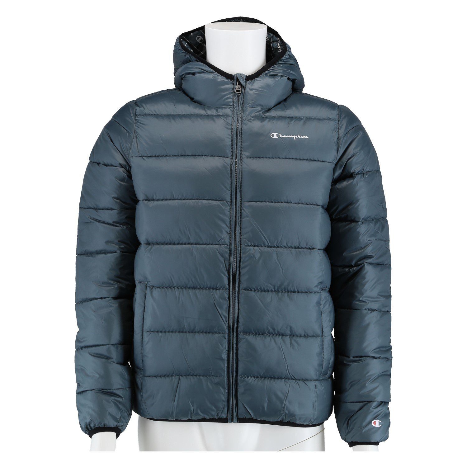 Champion Funktionsjacke Steppjacke (wattiert mit Kapuze) grau Kinder