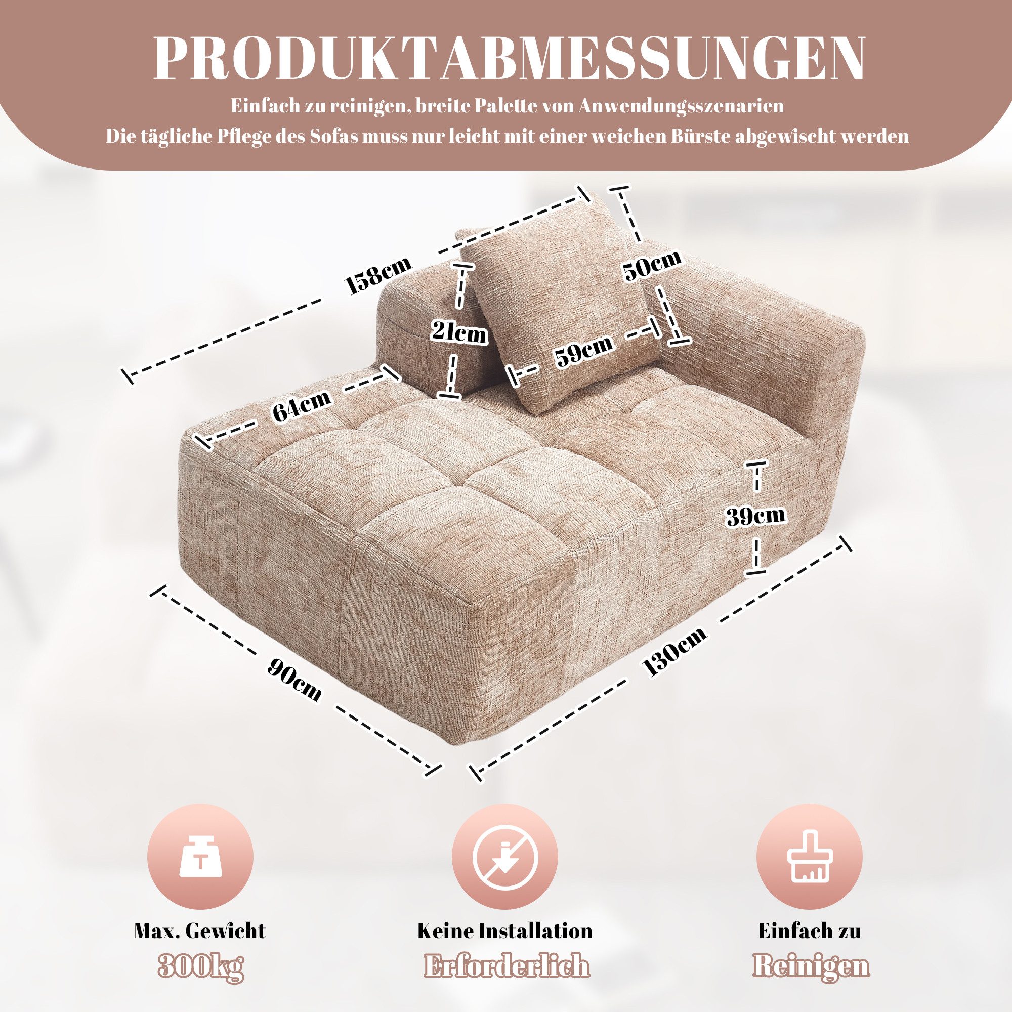 i@home 3-Sitzer Modernes Sektionssofa, L-Sofa, 3-Sitzer-Sofa, günstig online kaufen
