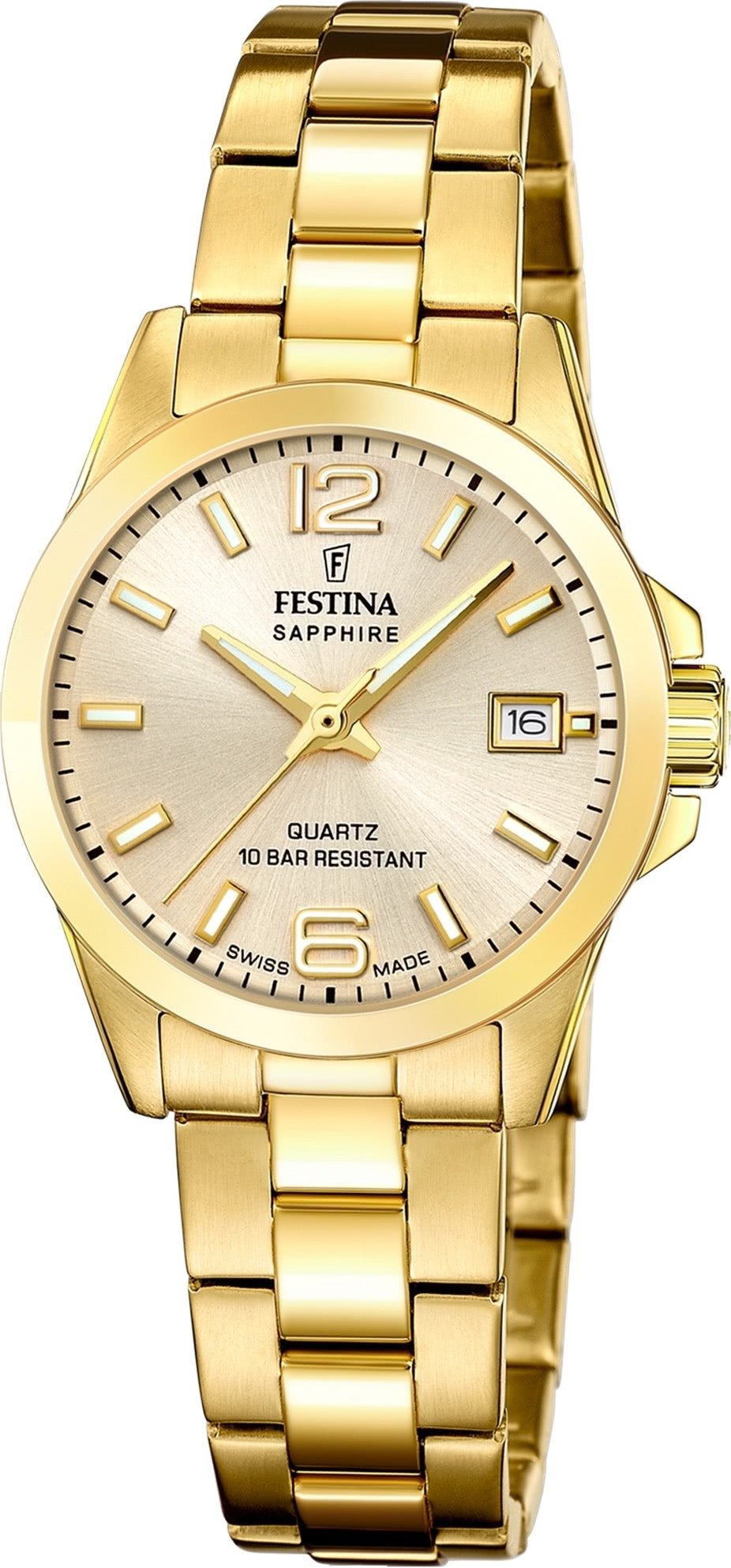 Quarzuhr Festina Damenuhr Swiss Made Armbanduhr