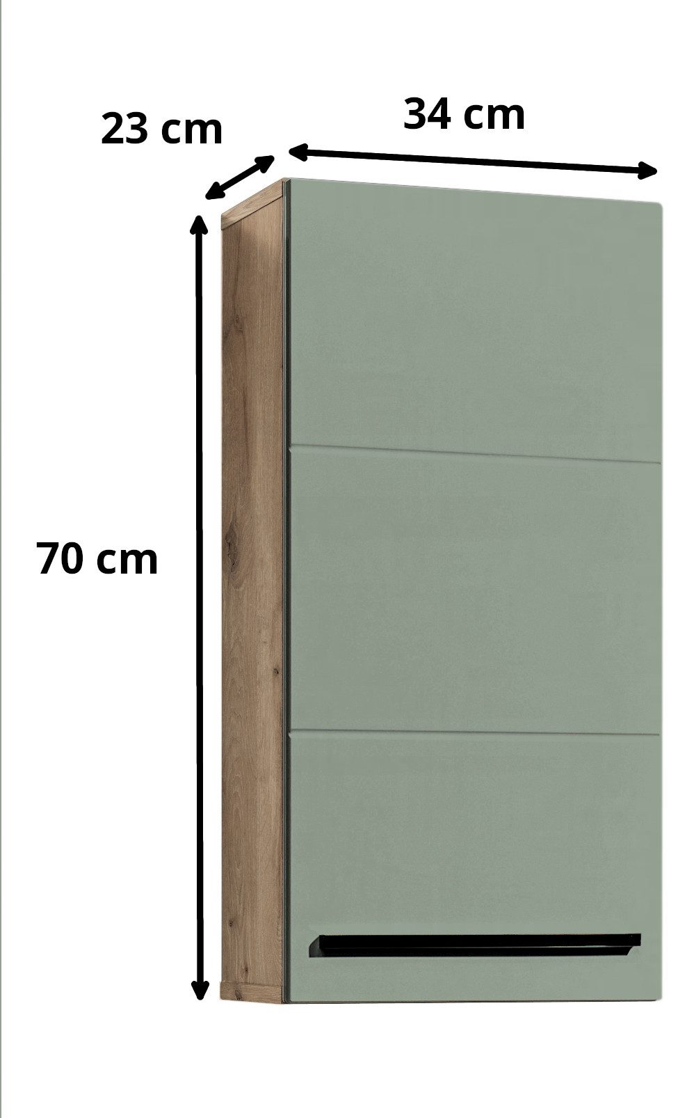 moebel-dich-auf Hängeschrank VALENCIA (Badschrank wandmontiert, in Viking Oak) Breite 34 cm – Bild 2 von 5