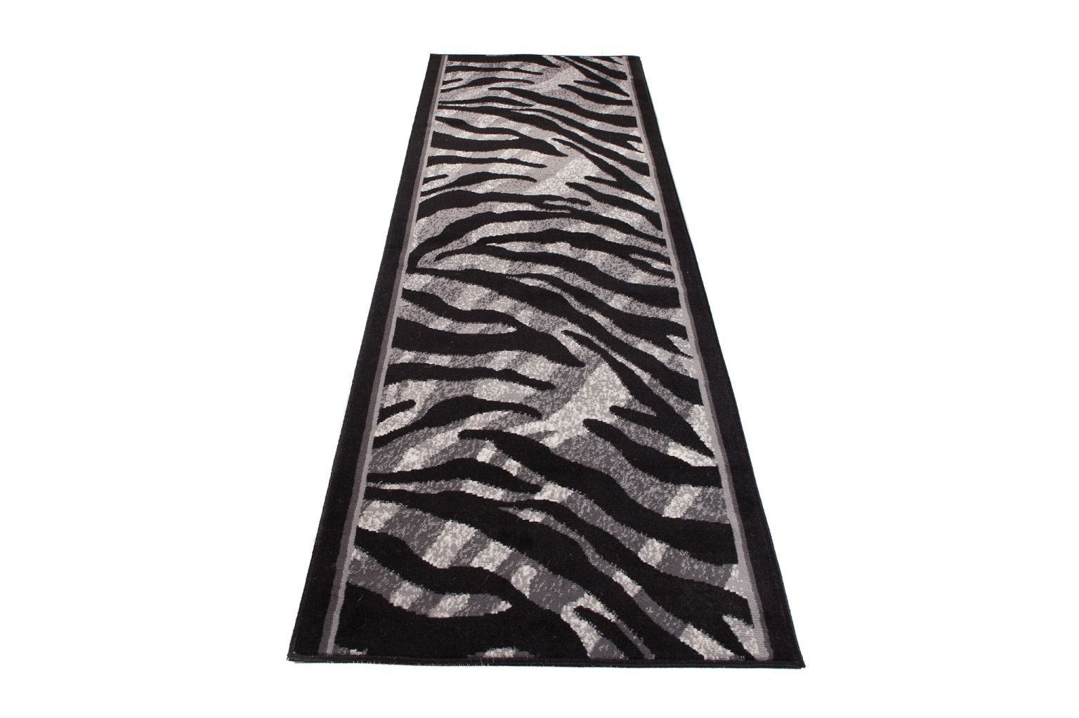 Mazovia Läufer Retro Tiger Anthrazit Grau Flur, Schlafzimmer, Diele, Fußbodenheizung – Bild 5 von 5