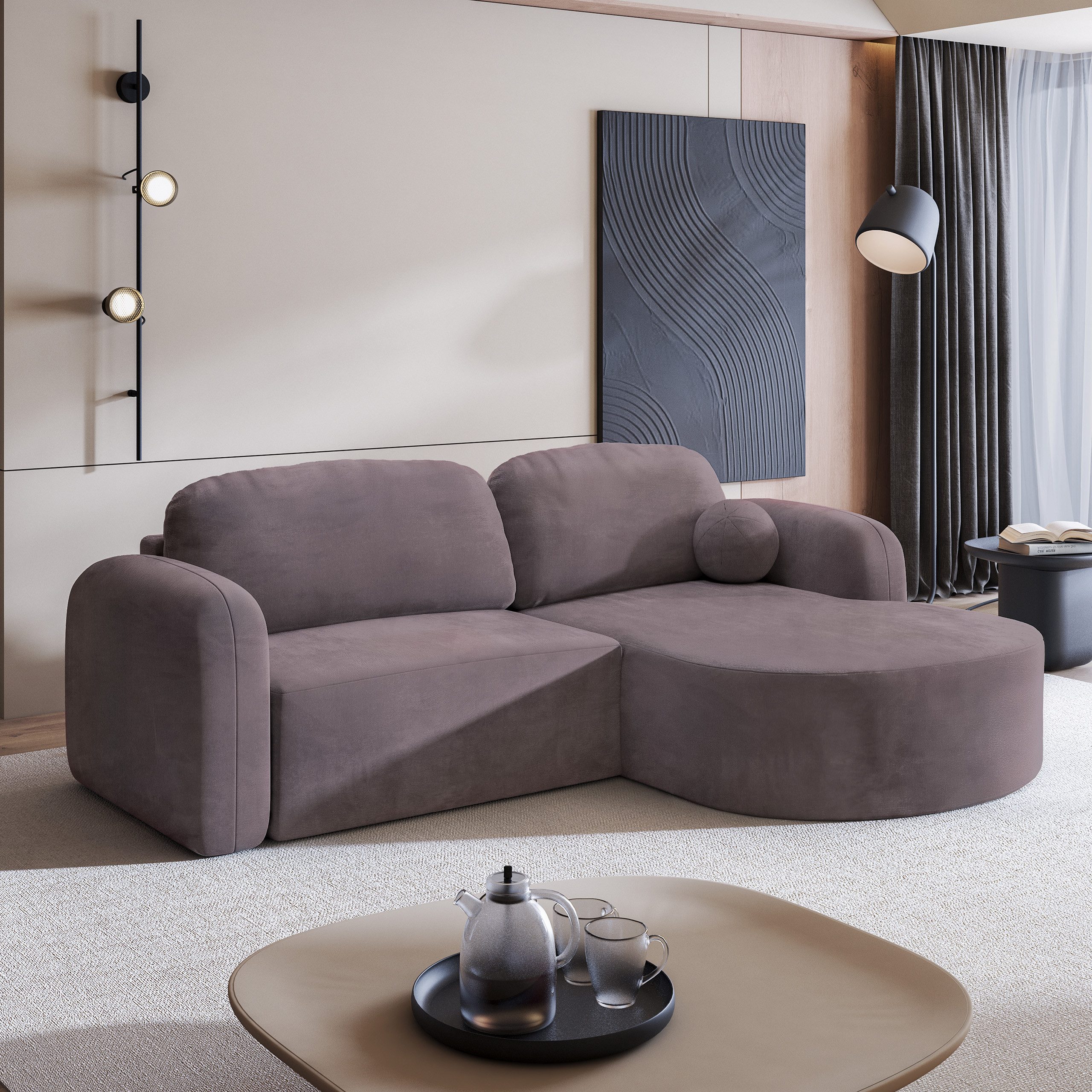 Masseno Ecksofa AMILIA mit Schlaffunktion L-Form, günstig online kaufen