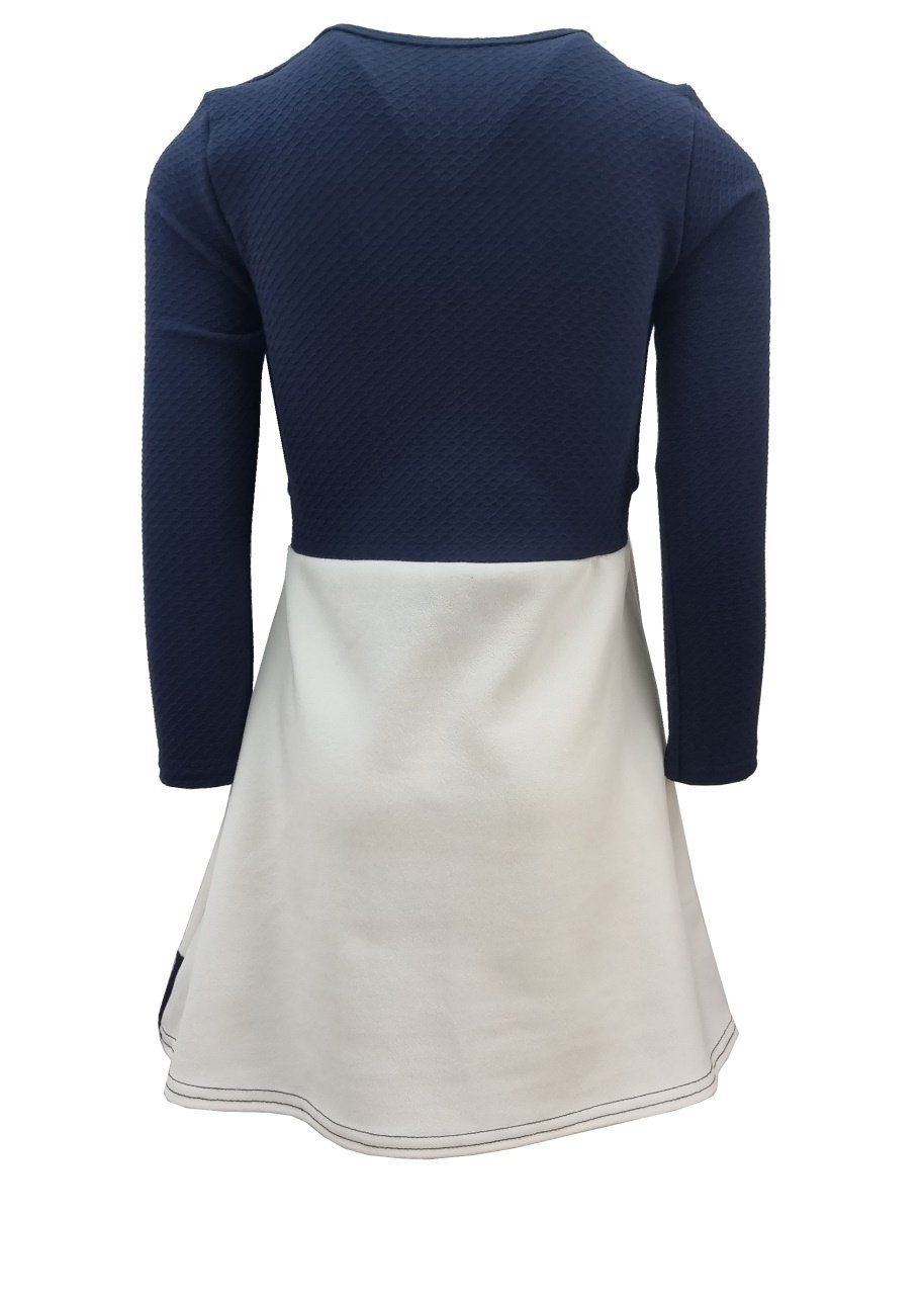 K241 Girls Strickkleid Kleid A-Linien-Kleid Fashion Winterkleid Mädchen Blau