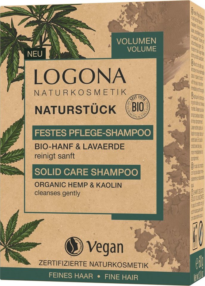 Hanf Festes natürlichen Formel vegane Haarshampoo, Shampoo Hochwertige, Lavaerde, Ursprungs LOGONA &