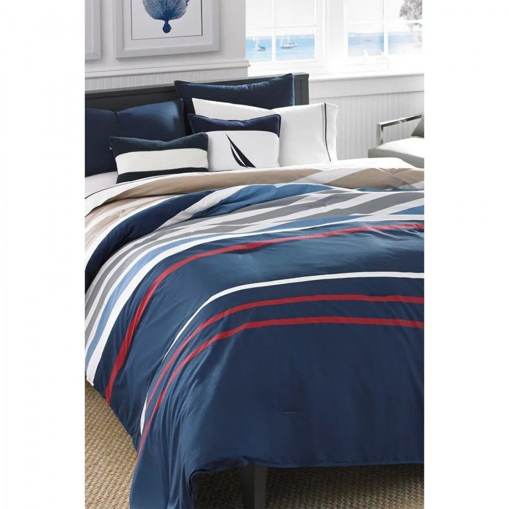 Karaca Home Bettwäsche Nautica Bradford Einzel Bettbezugsset, 135x200, 80x80