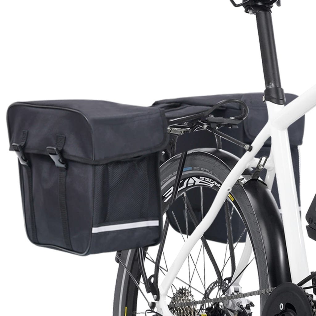 vidaXL Schwarz für Doppel-Fahrradtasche Fahrradtasche Wasserdicht L 35 Gepäckträger