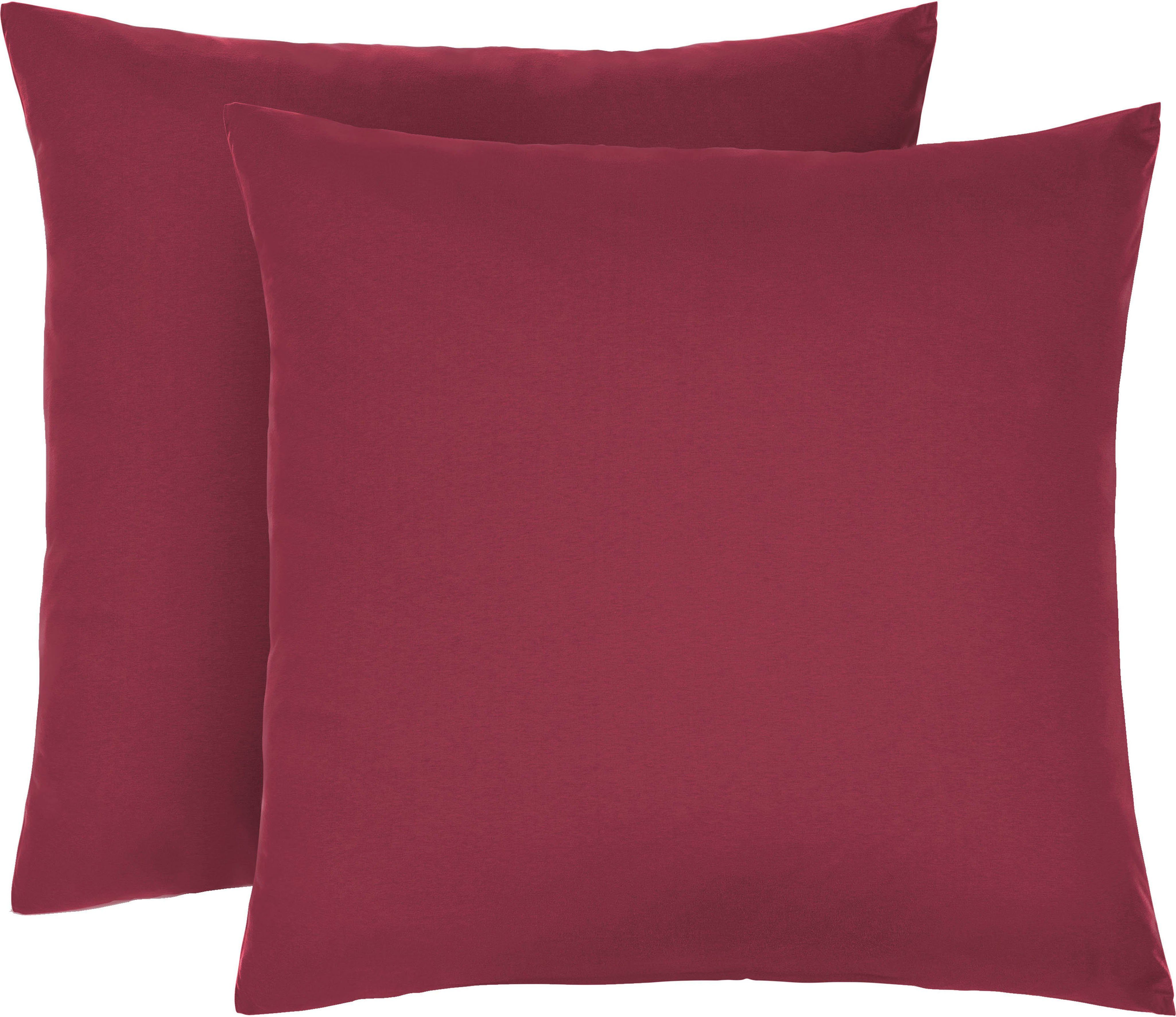 Biberna Kissenbezug Michi Feinjersey mit Reißverschluss, (2 Stück), verschi günstig online kaufen