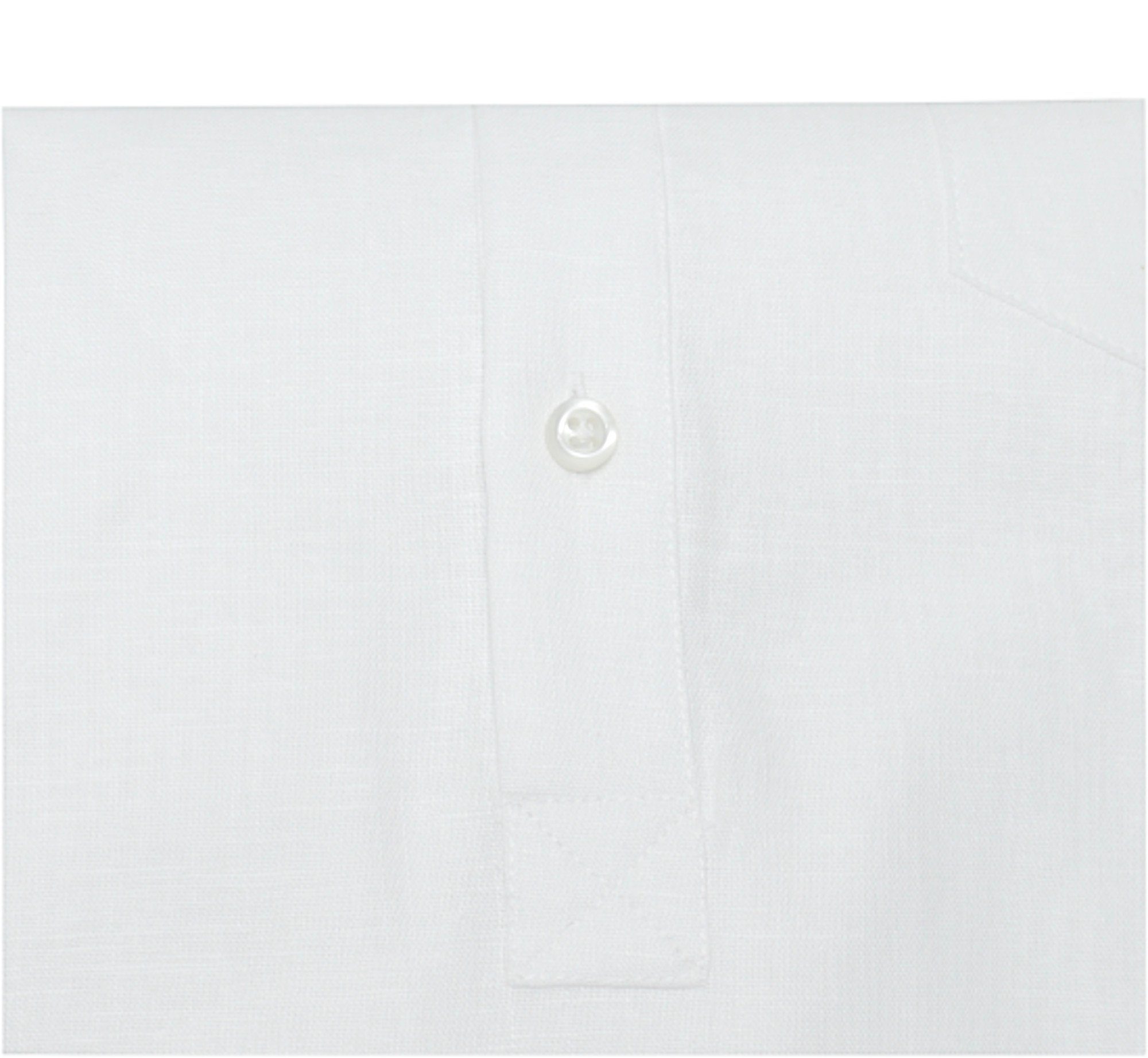 Huber Hemden Leinenhemd HU-0501 Schlupfhemd Stehkragen, EU weiß mit Made Regular in 100% Leinen