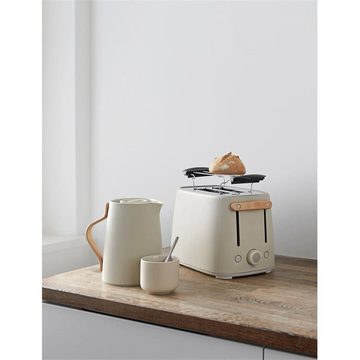 Stelton Isolierkanne Emma, 1 l, Sand / Beige, mit Buchenholzgriff