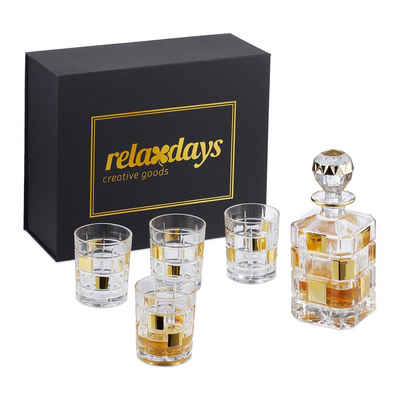 relaxdays Gläser-Set »Whisky Set 5-teilig«, Glas