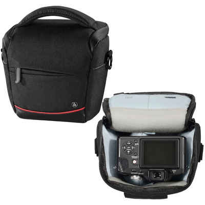 Hama Kameratasche Kamera-Tasche Colt Trinidad Universal Hülle Schwarz, Case Schultergurt Tragegriff Zubehör-Fächer Digitalkamera Systemkamera