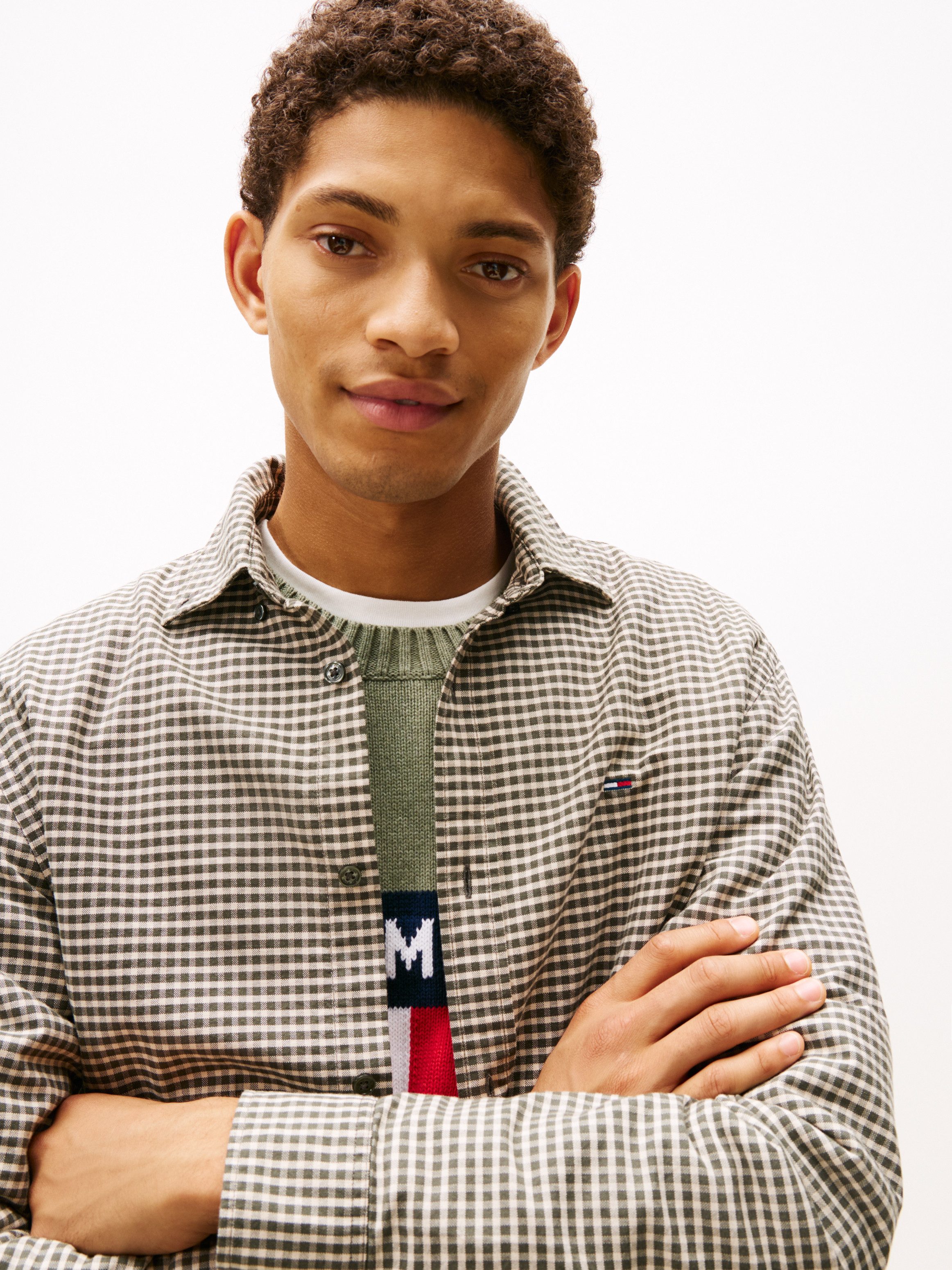 Tommy Jeans Langarmhemd TJM OXFORD CHECK günstig online kaufen