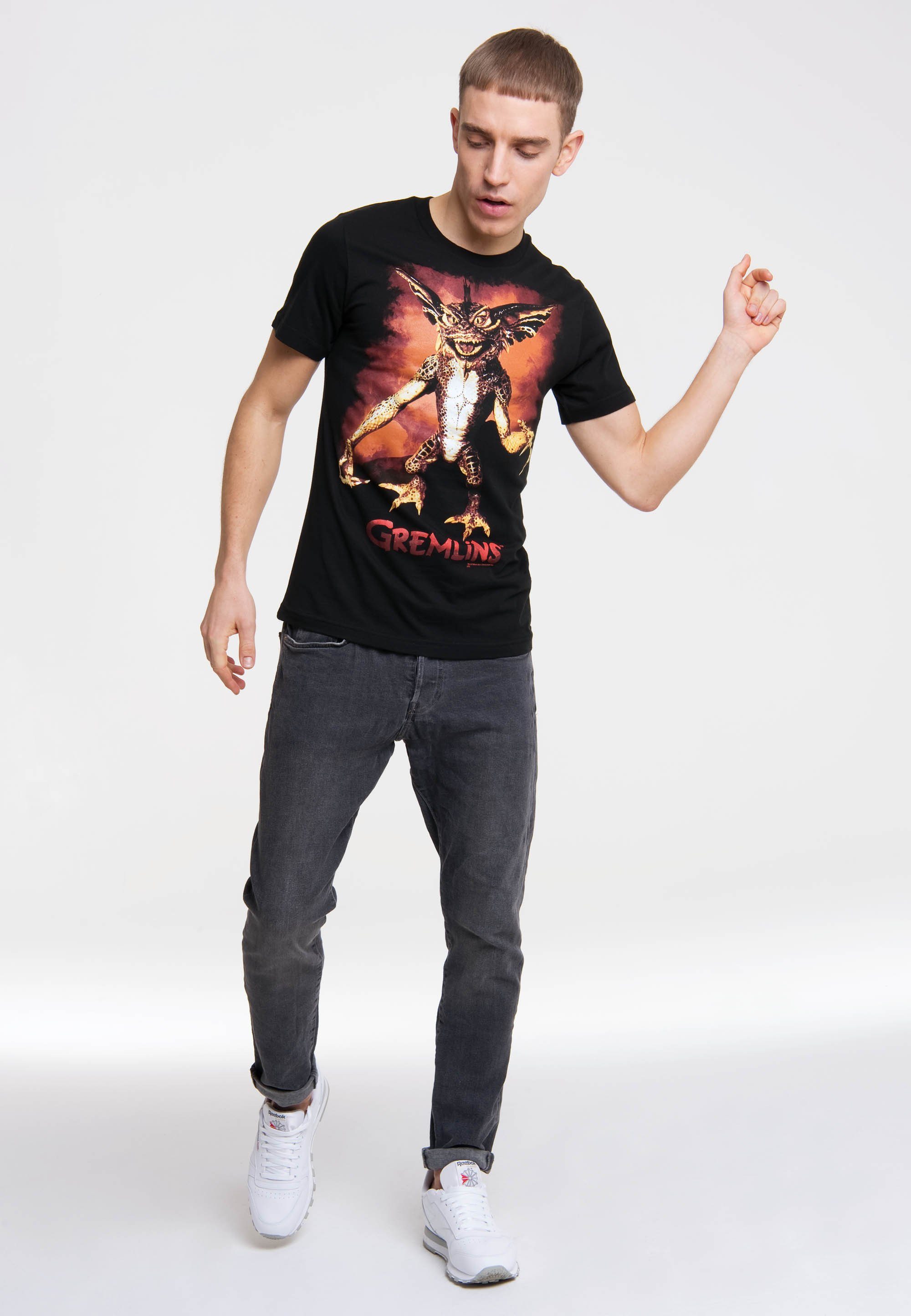 - T-Shirt Gremlins weltberühmtem LOGOSHIRT mit Monster Gremlin-Frontprint