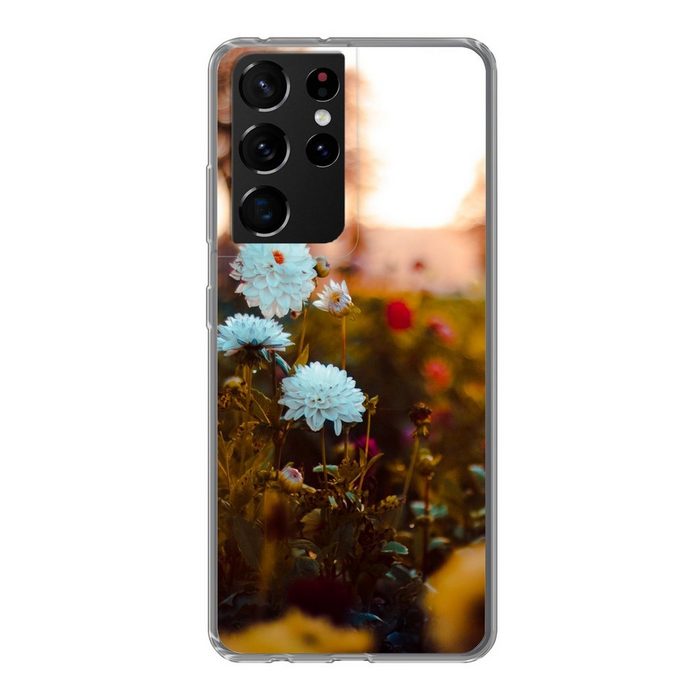 MuchoWow Handyhülle Blumen - Frühling - Sonne - Jahreszeiten Phone Case Handyhülle Samsung Galaxy S21 Ultra Silikon Schutzhülle