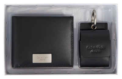 Calvin Klein Jeans Geldbörse GIFTING BIFOLD W/COIN AIRPOD D (Set, 2-tlg., Mit Schlüsselanhänger), schönes Geschenkset