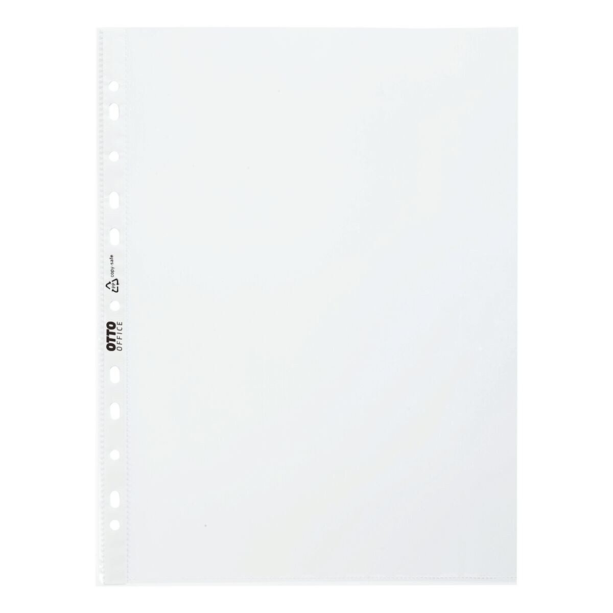 Otto Office Prospekthülle Standard, 100 Stück, glasklar, Format A4, Multilochung, Öffnung oben