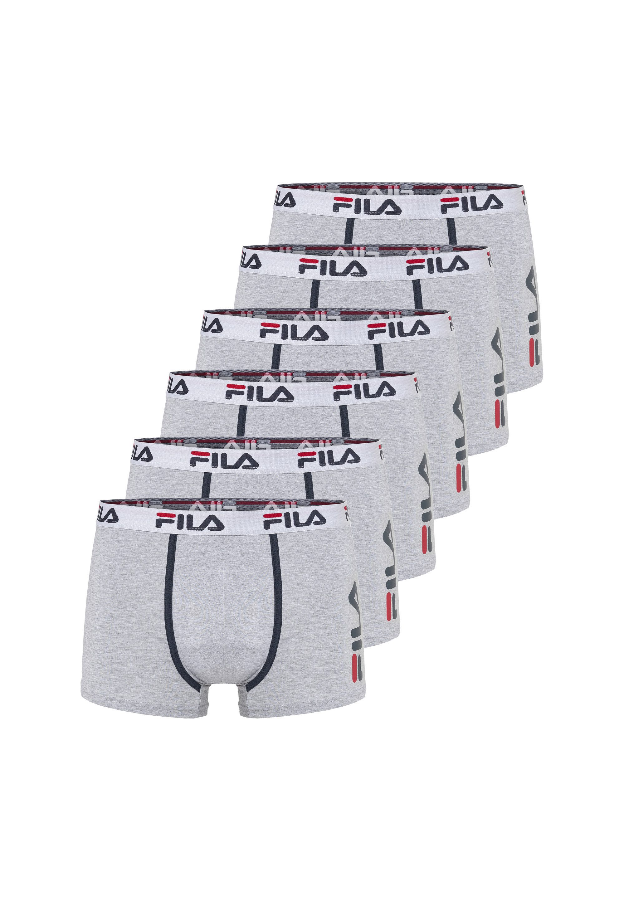 Fila Boxershorts Classic (6-St) 6er-Pack mit elastischem Bund und Logo-Aufdruck