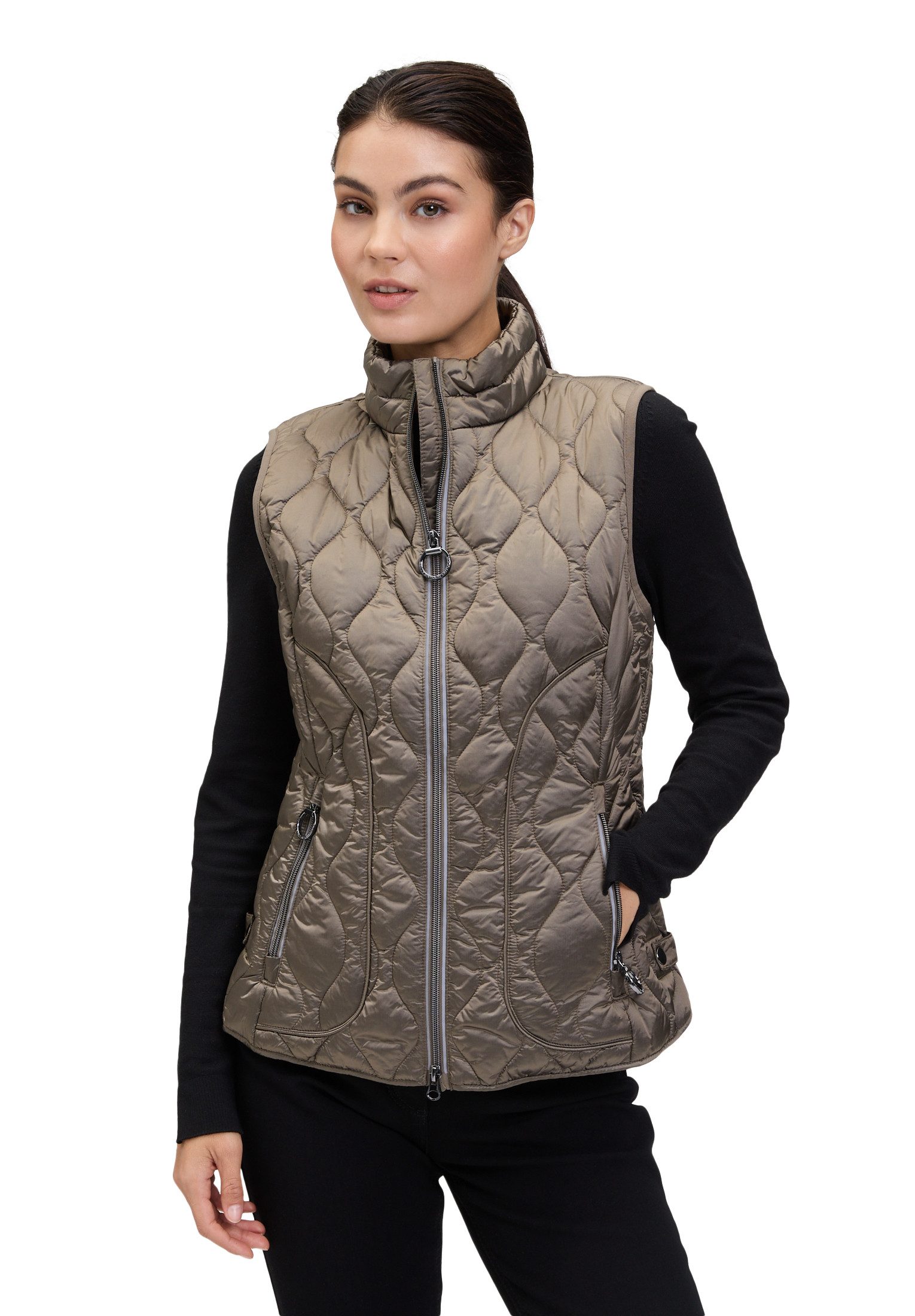 Strickweste Betty Barclay Damen Steppweste mit Stehkragen