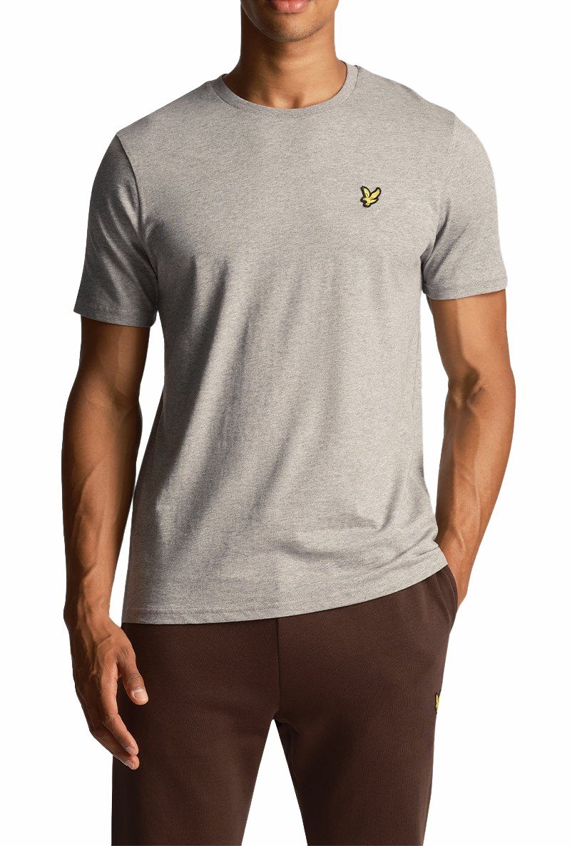 Lyle & Scott T-Shirt Aus 100% Baumwolle Gerader Schnitt Grau