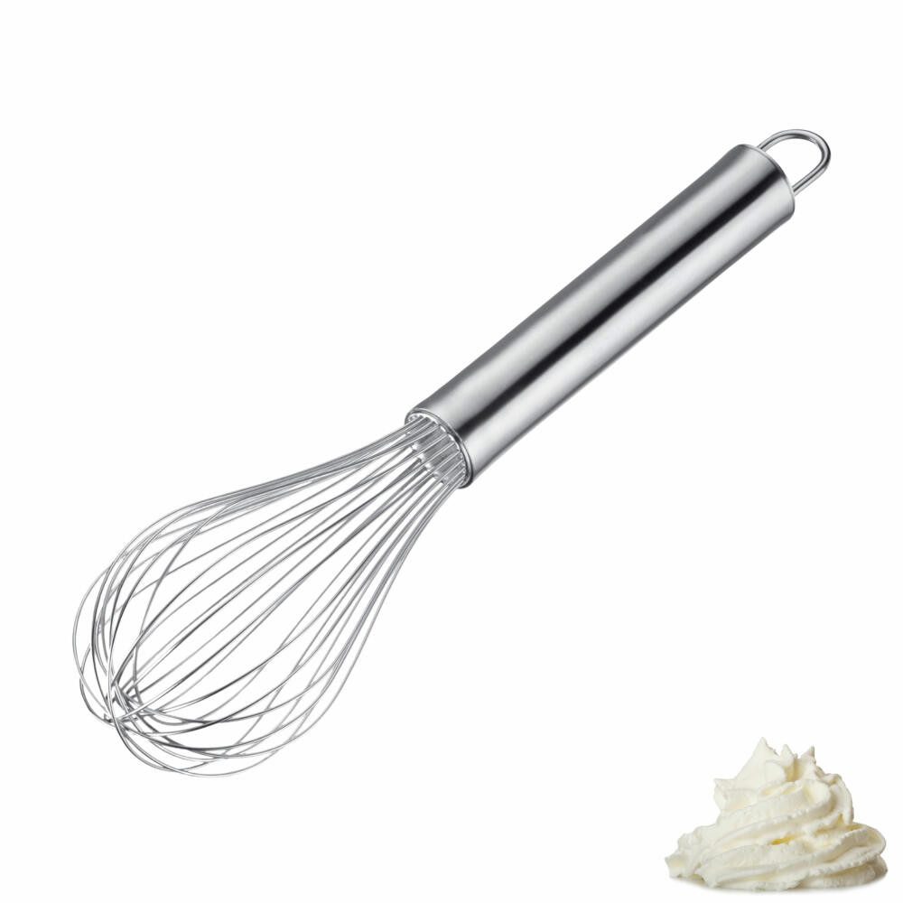 WESTMARK Schneebesen Pro, für die Profiküche, flexibel, silber, 28 cm, rostfrei, spülmaschinengeeignet, ergonomischer Griff