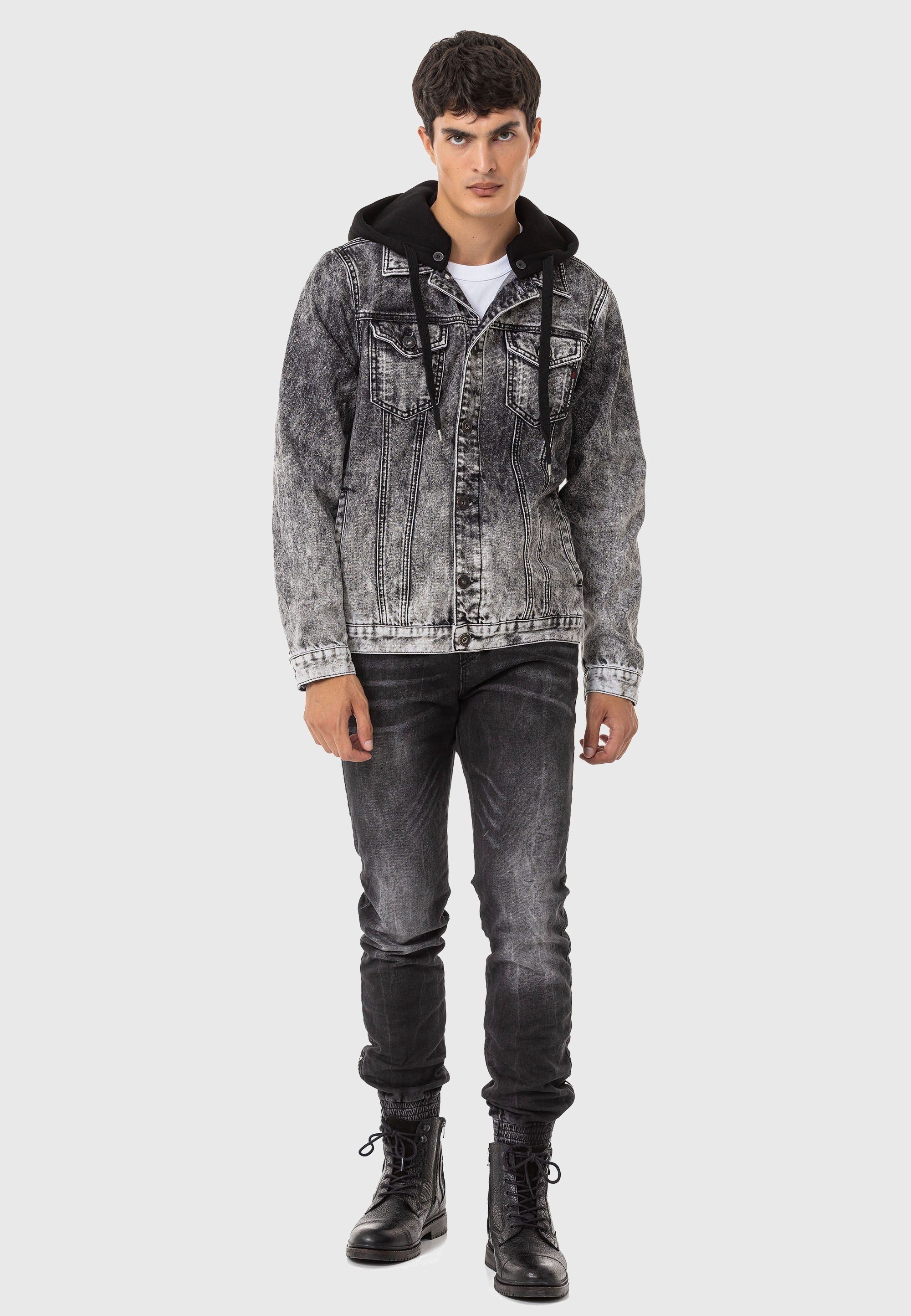 Cipo & Baxx Jeansjacke Jacke im Washed-Look