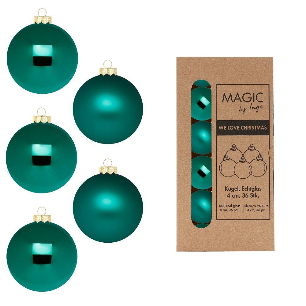 4cm Forest MAGIC Deep Stück - Weihnachtsbaumkugel, Inge 36 Glas Weihnachtskugeln by