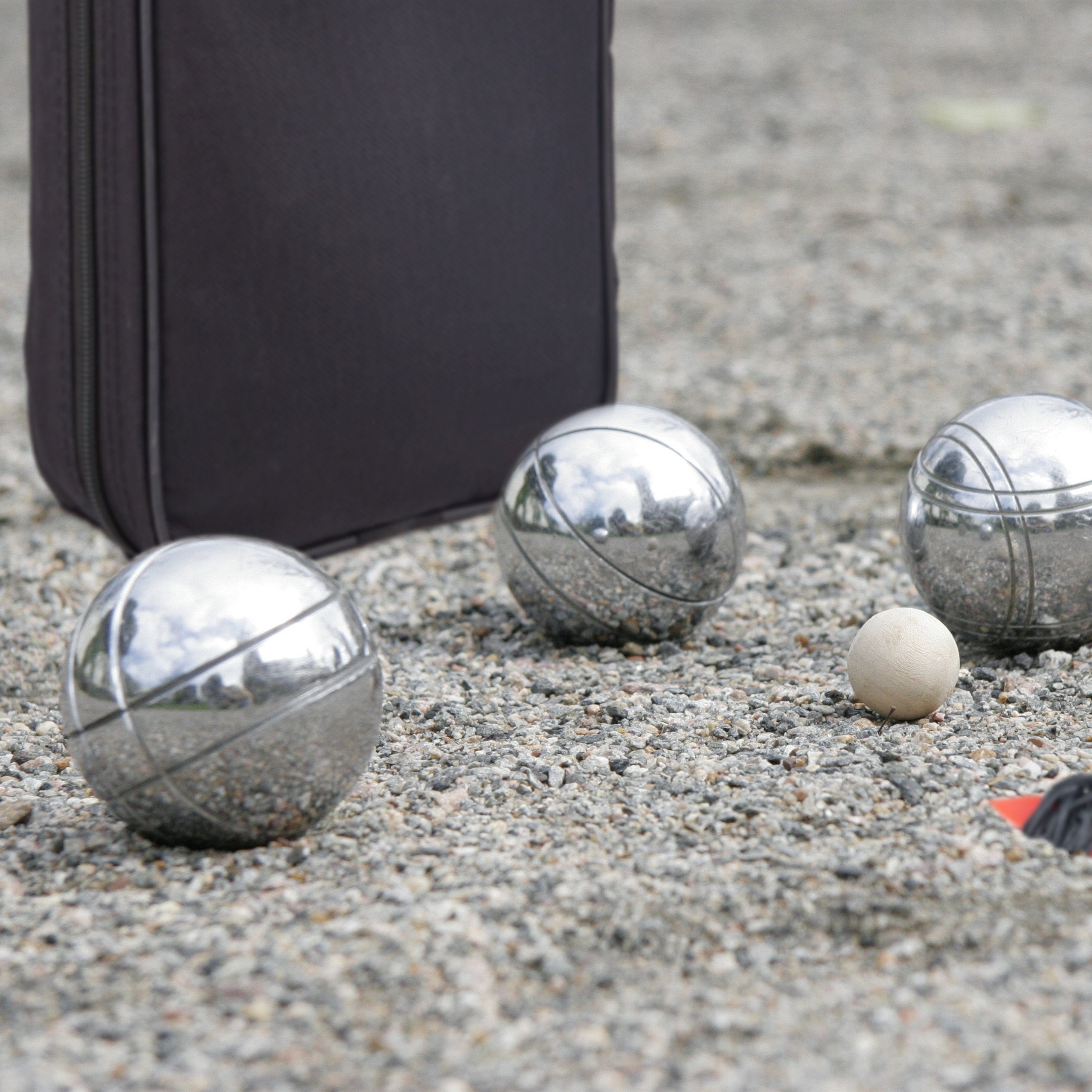 relaxdays Spielzeug-Gartenset 8 Boule Kugeln im Set, (11-tlg)