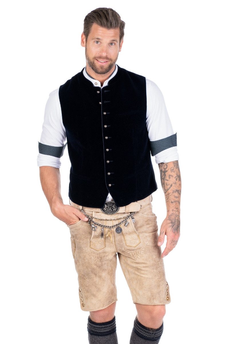 MarJo Trachtenweste Samtweste - NEUCHING - nachtblau