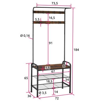 tectake Garderobe Wichita