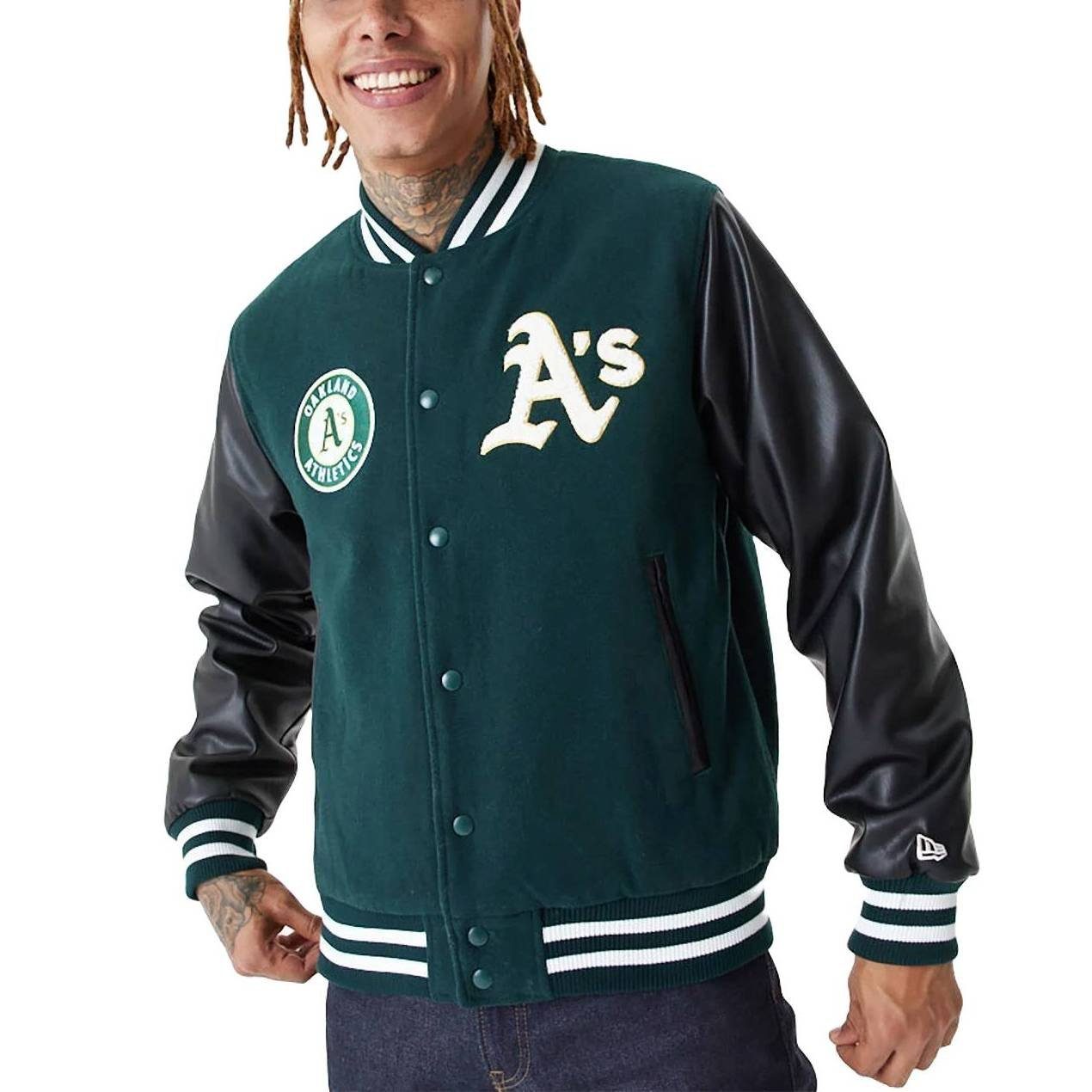 Era New Jacke Era MLB Athletics Oakland New Bomberjacke