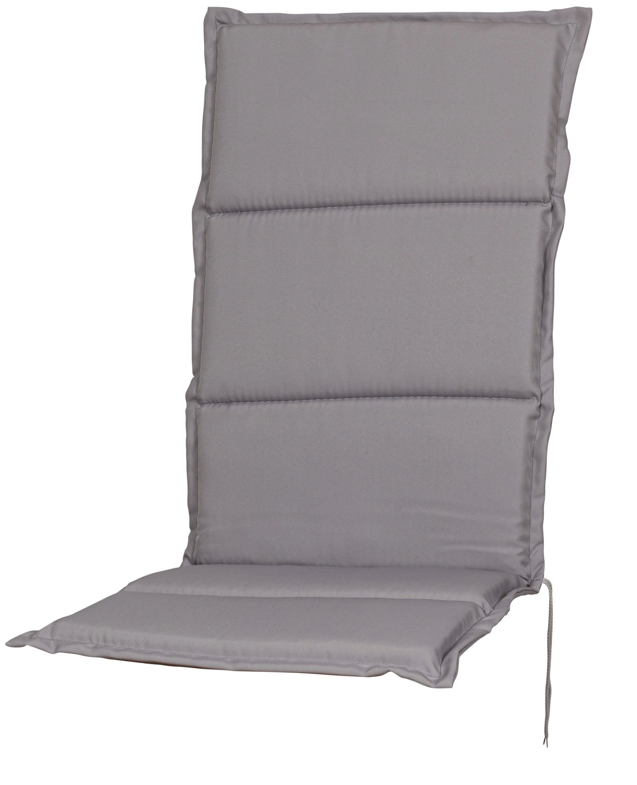 Sun Garden Hochlehnerauflage Hochlehner Elba 50234-715 grau 121x50x4Sun Garden, (1 St), mit Bindebändern