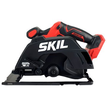 SKIL Akku-Handkreissäge 20V 3551 CC 165mm Akku-Kreissäge (1x2.5Ah), Akku-Handkreissäge SKIL 3520 Hartmetallbestücktes Sägeblatt (24 Zähne, Ø 165 mm, Holz) Parallelanschlag Staubbeutel Staubsaugeradapter Sechskantschlüssel