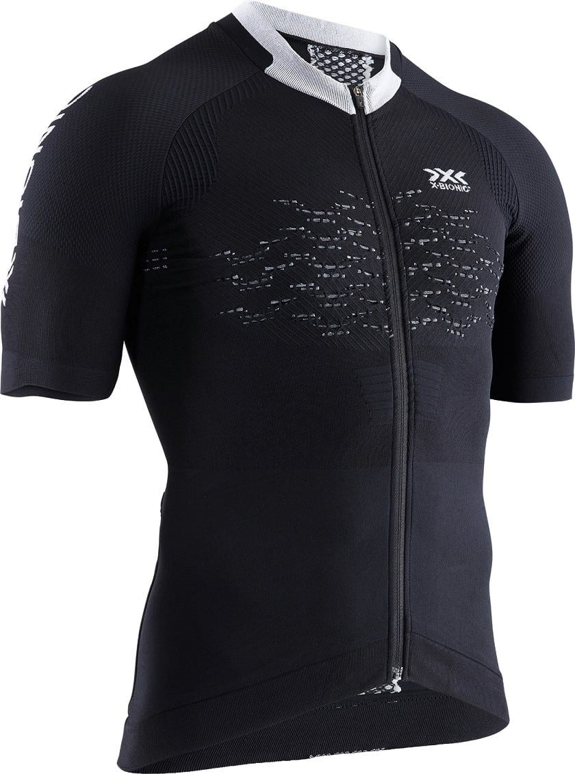 T-Shirt Fahrrad-Shirt The Trick 4.0 Full-Zip Kurzarm schwarz Herren